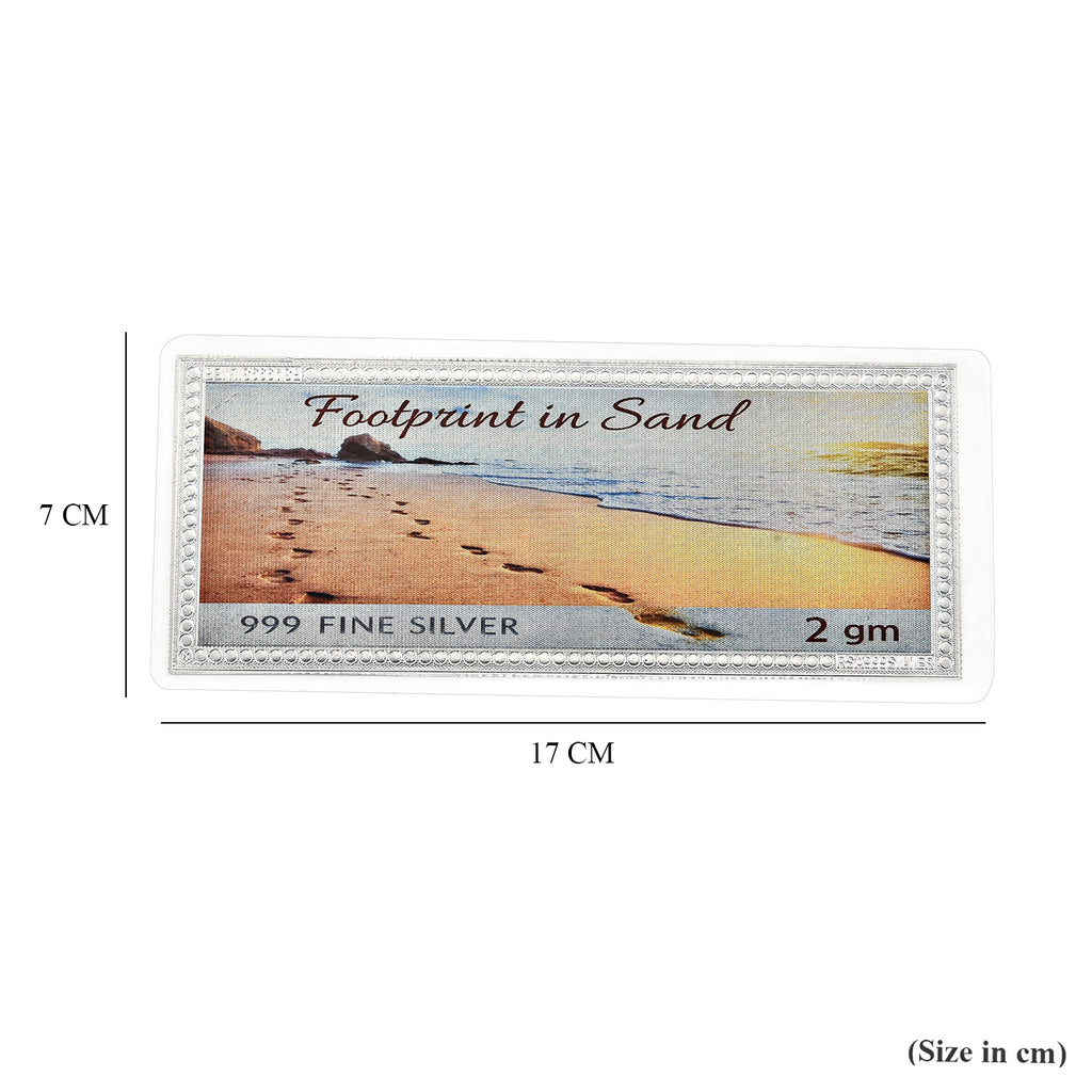 Sterling Silver (99.9% Purity) Foot Print in Sand Collectible_8604428_6