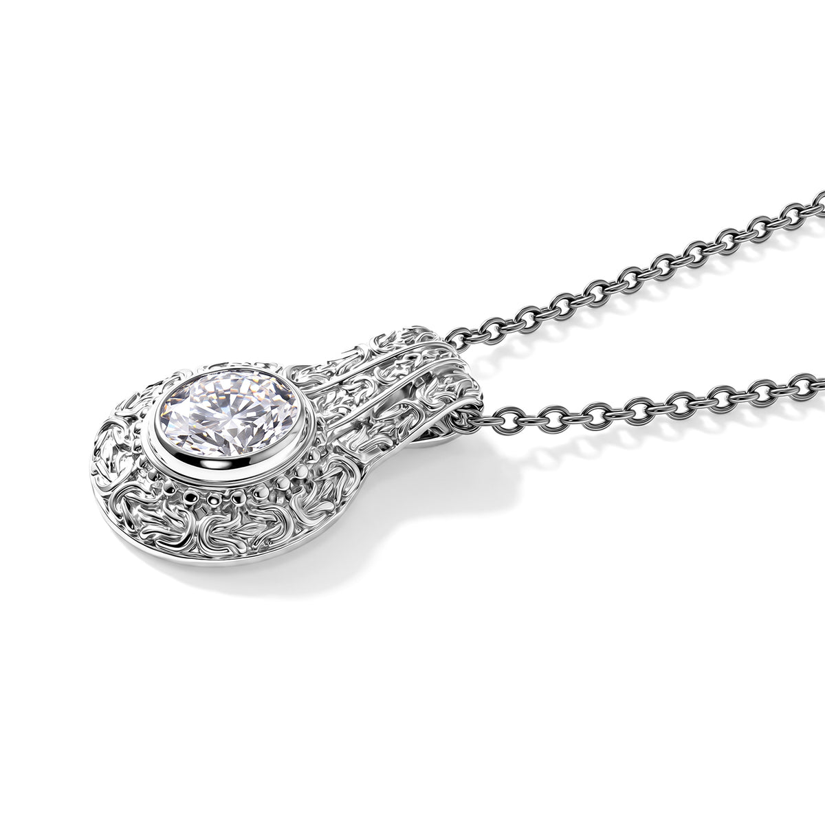 Royal Bali Collection - D'Joy Moissanite Pendant in Sterling Silver  2.65 Ct. 8604463 3