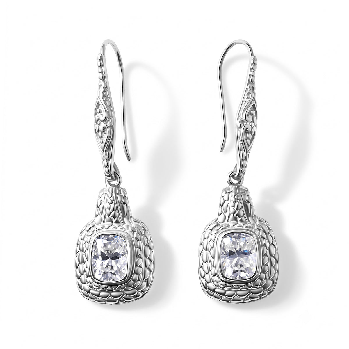 D'Joy Moissanite Earring Sterling Silver, Silver Wt.5.6 Gms  2.760  Ct. 8604602 0