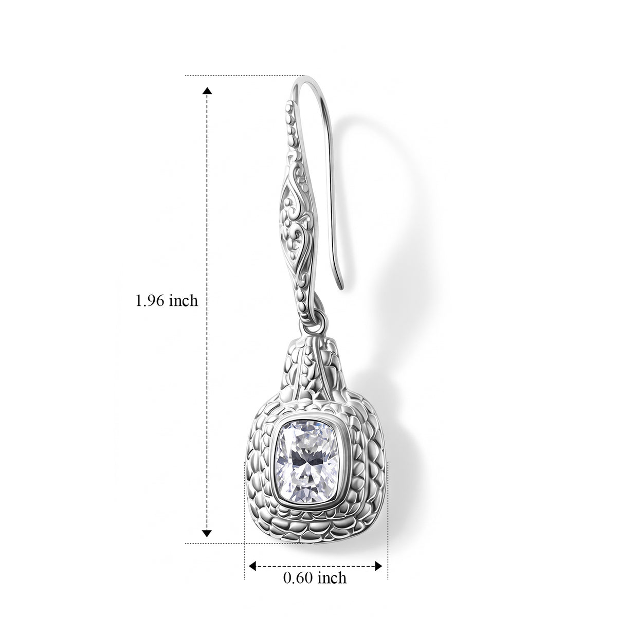D'Joy Moissanite Earring Sterling Silver, Silver Wt.5.6 Gms  2.760  Ct. 8604602 4