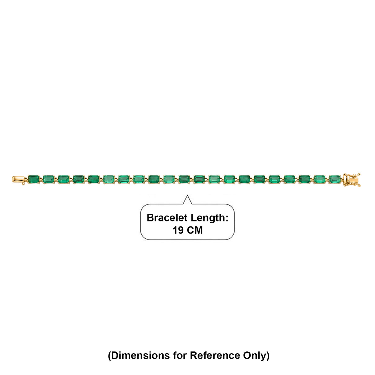 THE IMPERIAL TREASURE - 9K Yellow Gold AAA Gemfields Zambian Emerald Tennis Bracelet (Size - 7.5) with GB Lock Box 12.00 Ct, Gold Wt. 3.11 Gms (LIMITED STOCK) 8604631 5