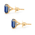 Ceylon Color Quartz Solitaire Stud Push Post Earring in Yellow Gold Plated Sterling Silver 4.05 Ct._8606046_3