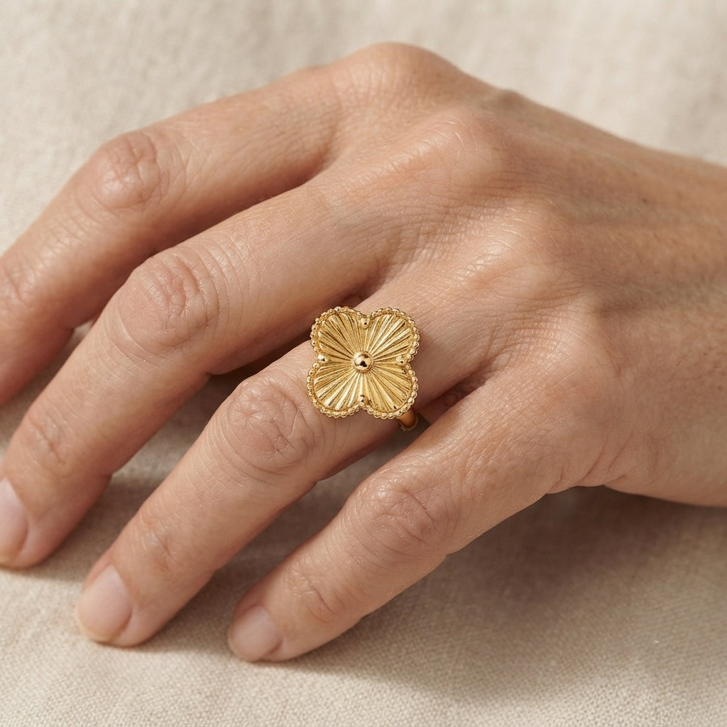 EverTrue in 18K YG Plating Floral Ring Pure - Natural - Bronze - Standard 8606382 1