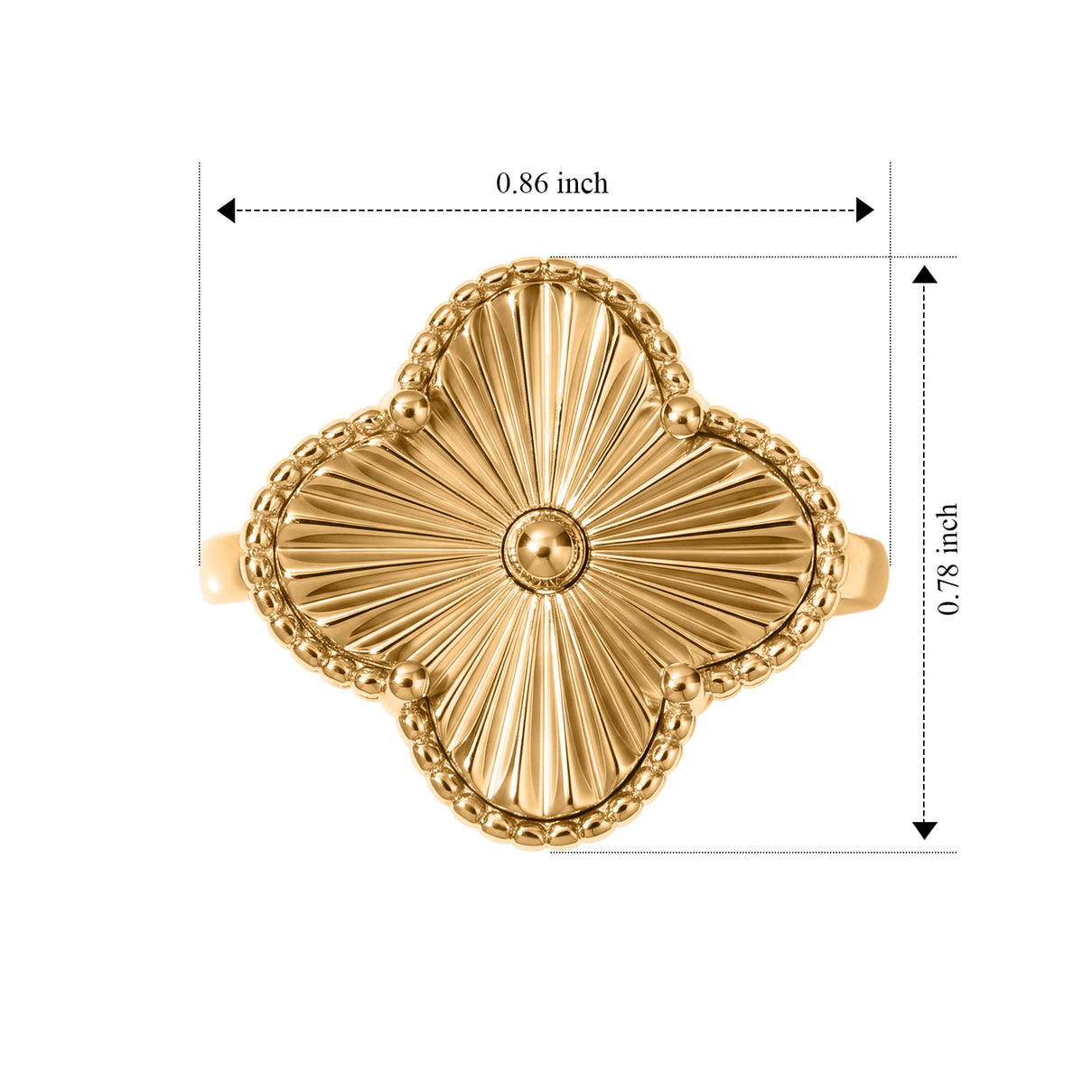EverTrue in 18K YG Plating Floral Ring Pure - Natural - Bronze - Standard 8606382 5