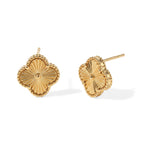 EverTrue Bronzella Collection - Floral Earring with Push Post in Yellow Gold Tone_8607541