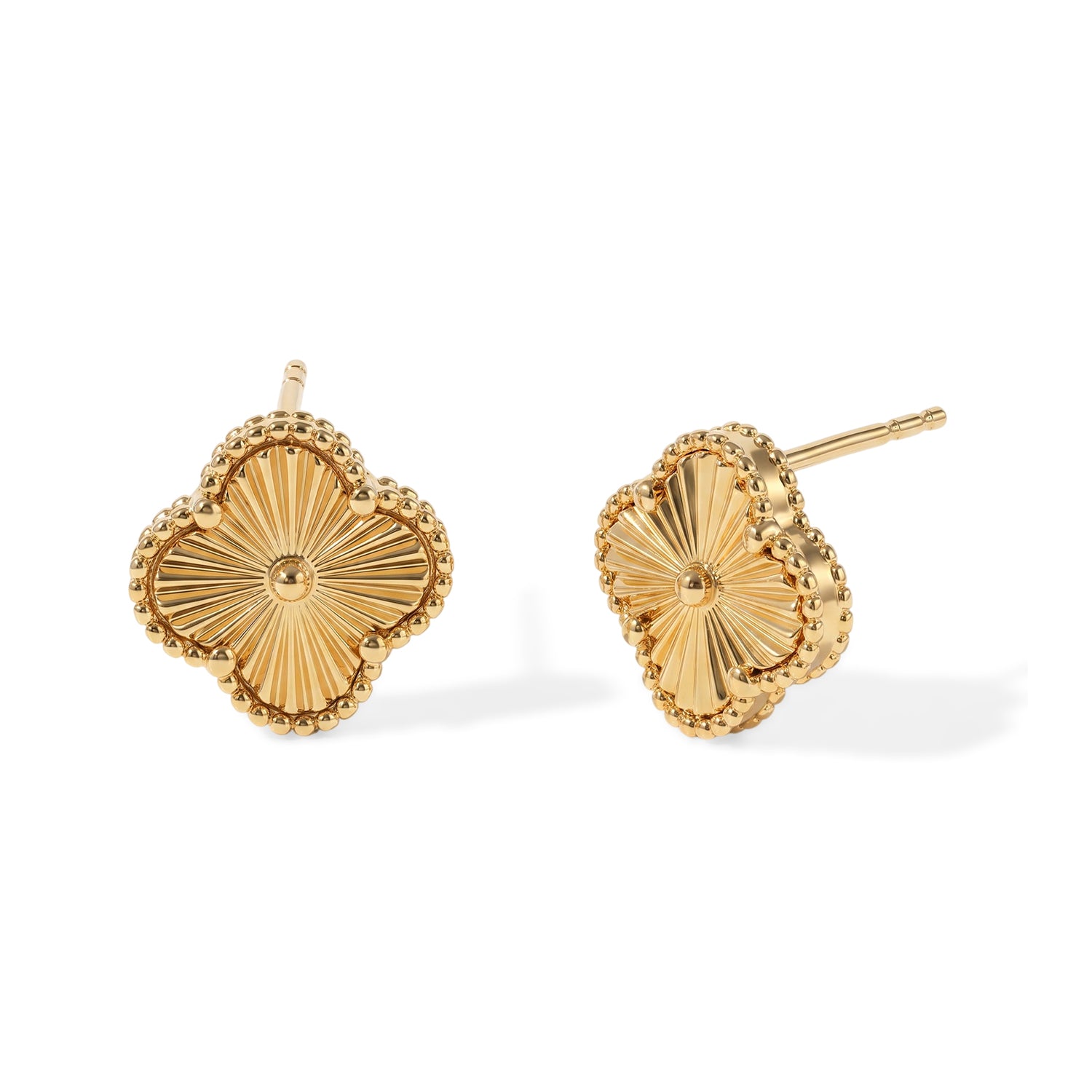 EverTrue Bronzella Collection - Floral Earring with Push Post in Yellow Gold Tone 8607541 0