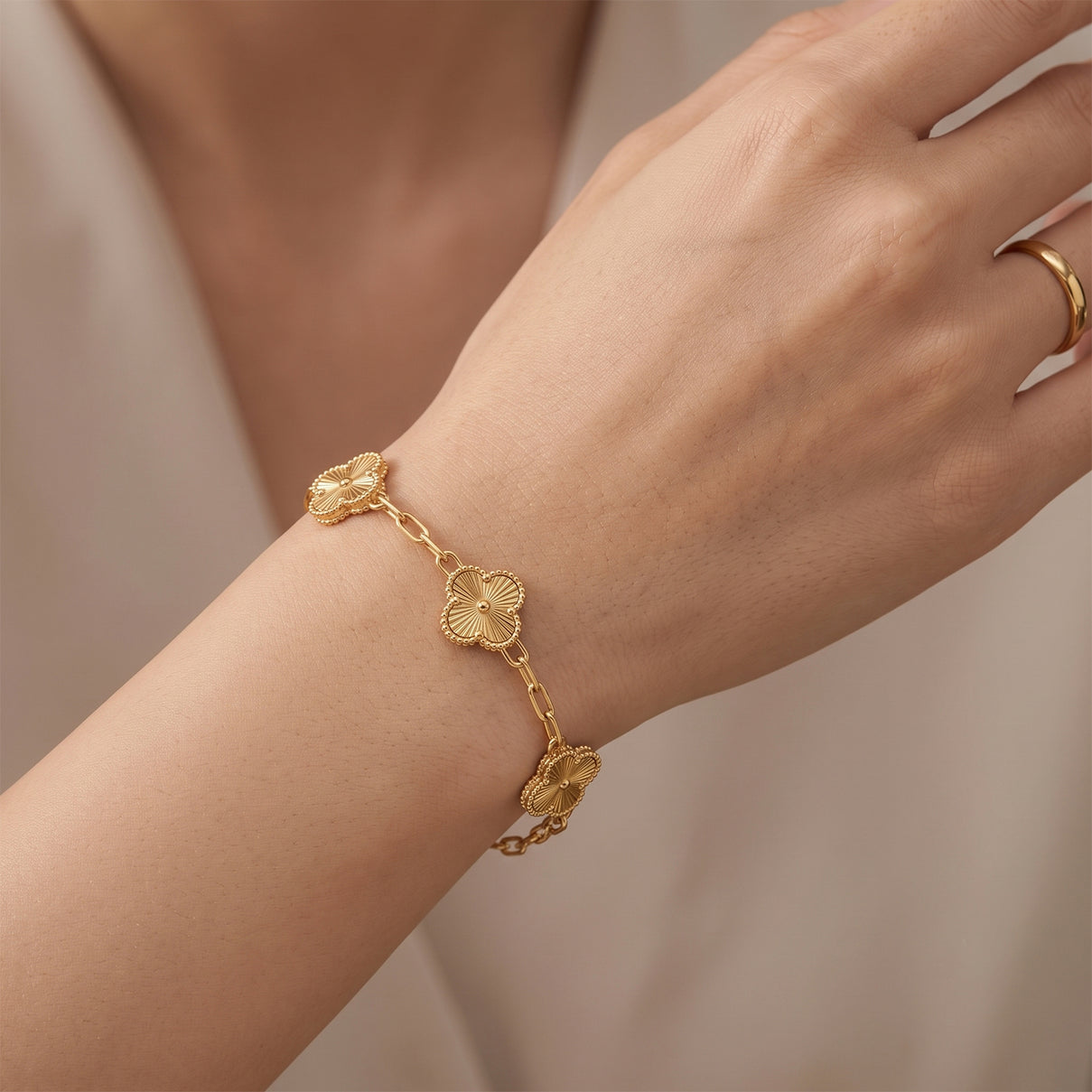 EverTrue Bronzella Collection - Station Bracelet (Size - 7.5) in Yellow Gold Tone 8607543 1