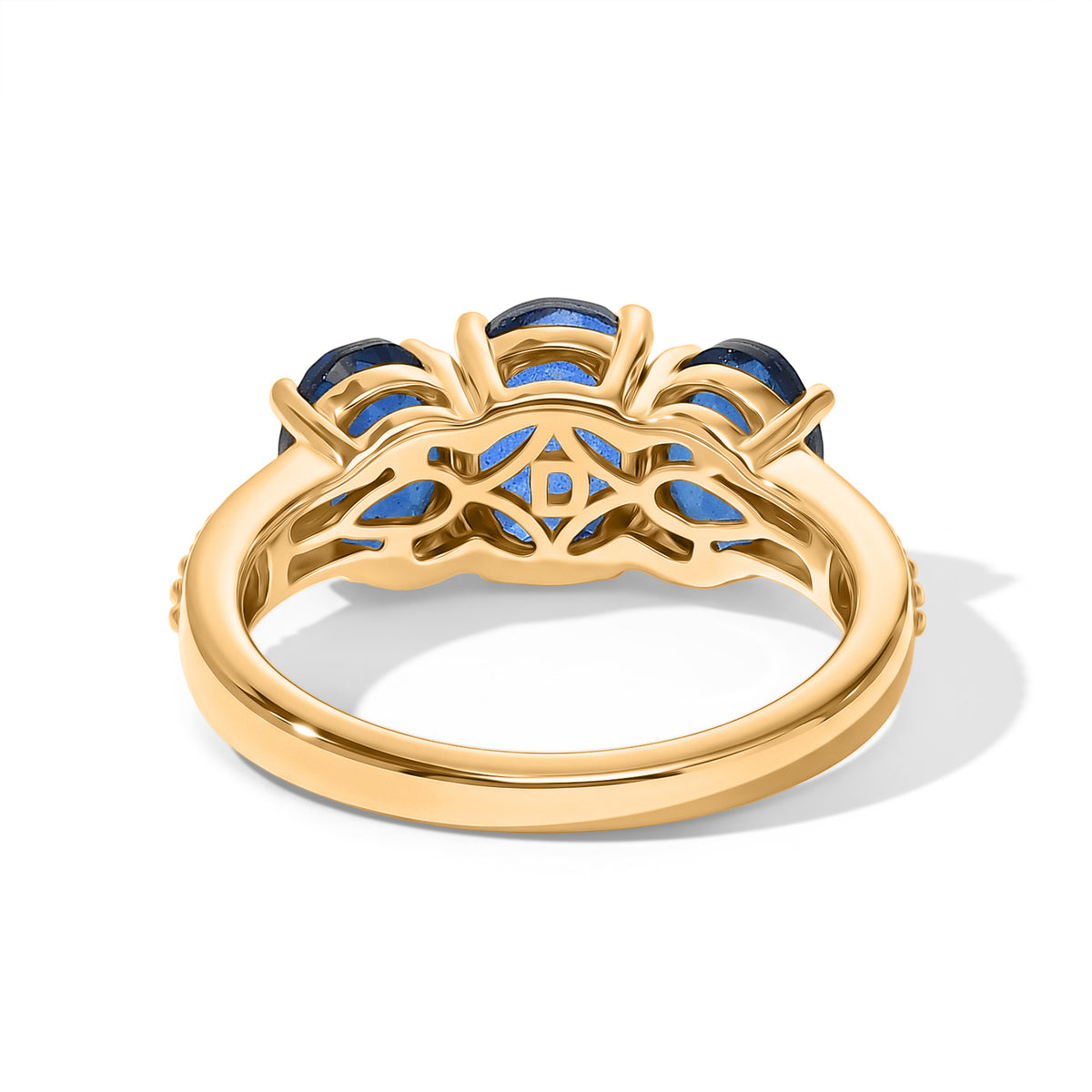 D'Joy Ceylon Colour Quartz Trilogy Ring in Yellow Gold Plated Sterling Silver V32518917 5