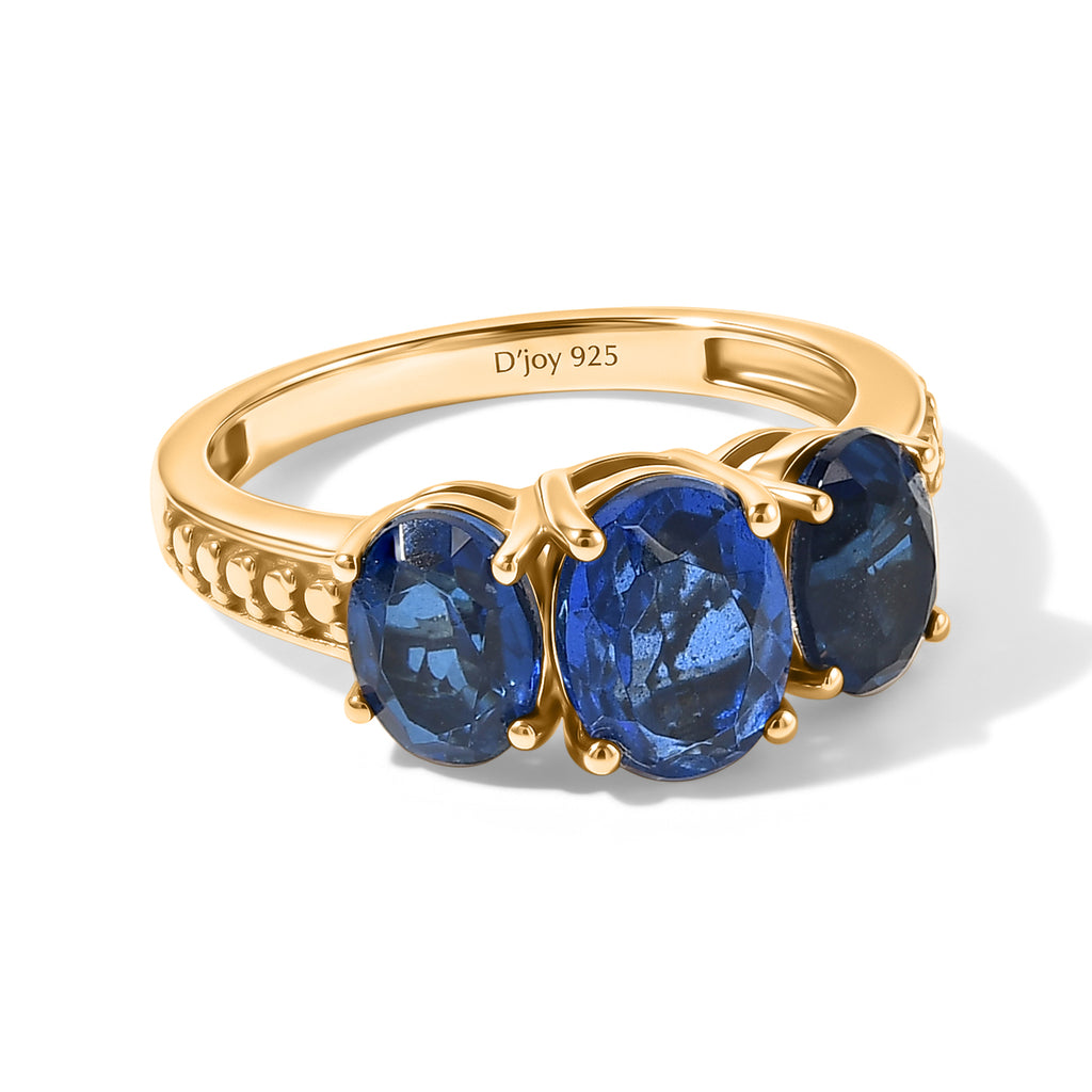 D'Joy - Ceylon Color Quartz Ring in Yellow Gold Plated Sterling Silver 3.14 Ct._8607549
