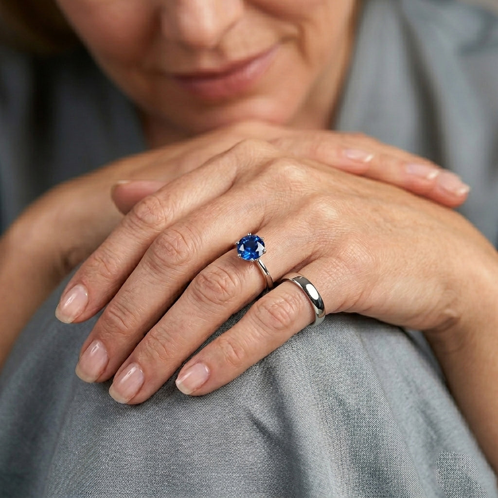 Ceylon Color Quartz Solitaire Ring in Platinum Overlay Sterling Silver 2.30 Ct._8607551_2