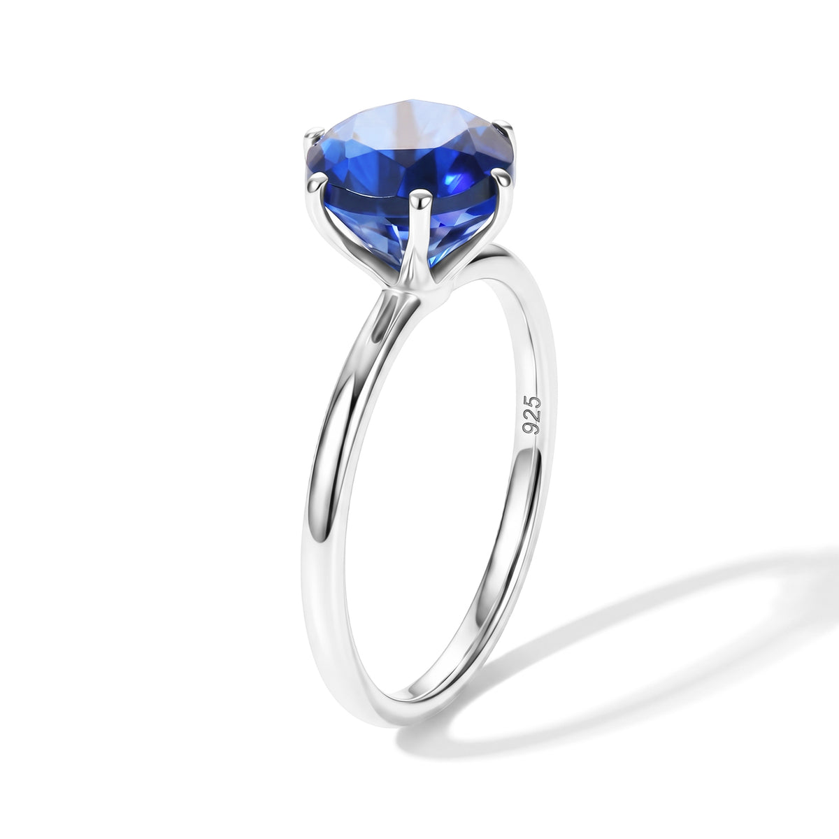 D'Joy Round Ceylon Colour Quartz Round Solitaire Ring in Platinum Overlay Sterling Silver 8607551 4