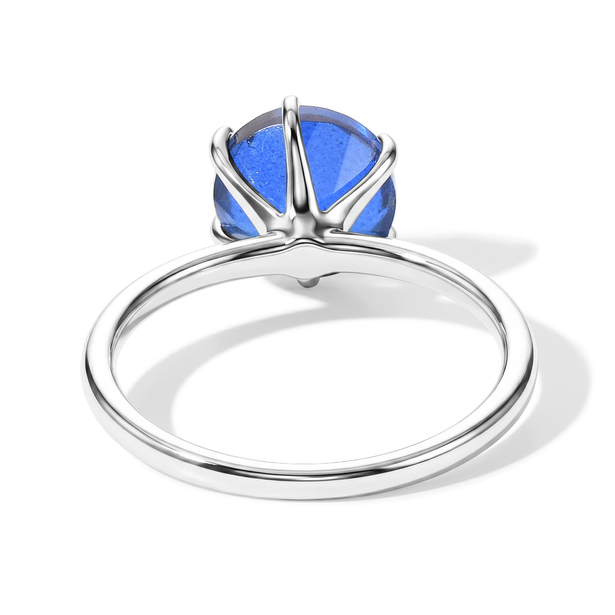 D'Joy Round Ceylon Colour Quartz Round Solitaire Ring in Platinum Overlay Sterling Silver 8607551 5