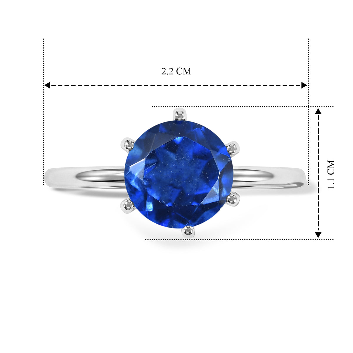 D'Joy Round Ceylon Colour Quartz Round Solitaire Ring in Platinum Overlay Sterling Silver V32587712 5