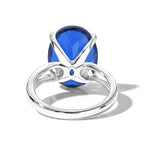 D'Joy - Ceylon Color Quartz Solitaire Ring in Platinum Overlay Sterling Silver 10.17 Ct._8607561_4