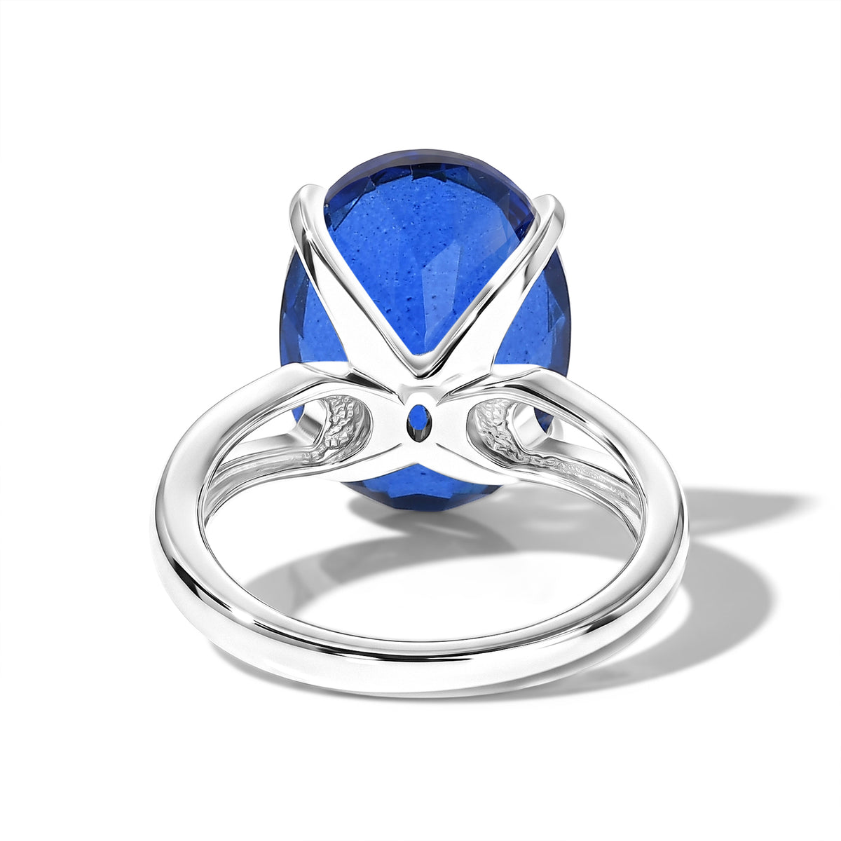 D'Joy Oval Ceylon Colour Quartz Solitaire Ring in Platinum Overlay Sterling Silver V32676311 5