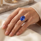 D'Joy - Ceylon Color Quartz Solitaire Ring in Platinum Overlay Sterling Silver 10.17 Ct._8607566_1