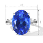 D'Joy - Ceylon Color Quartz Solitaire Ring in Platinum Overlay Sterling Silver 10.17 Ct._8607566_5