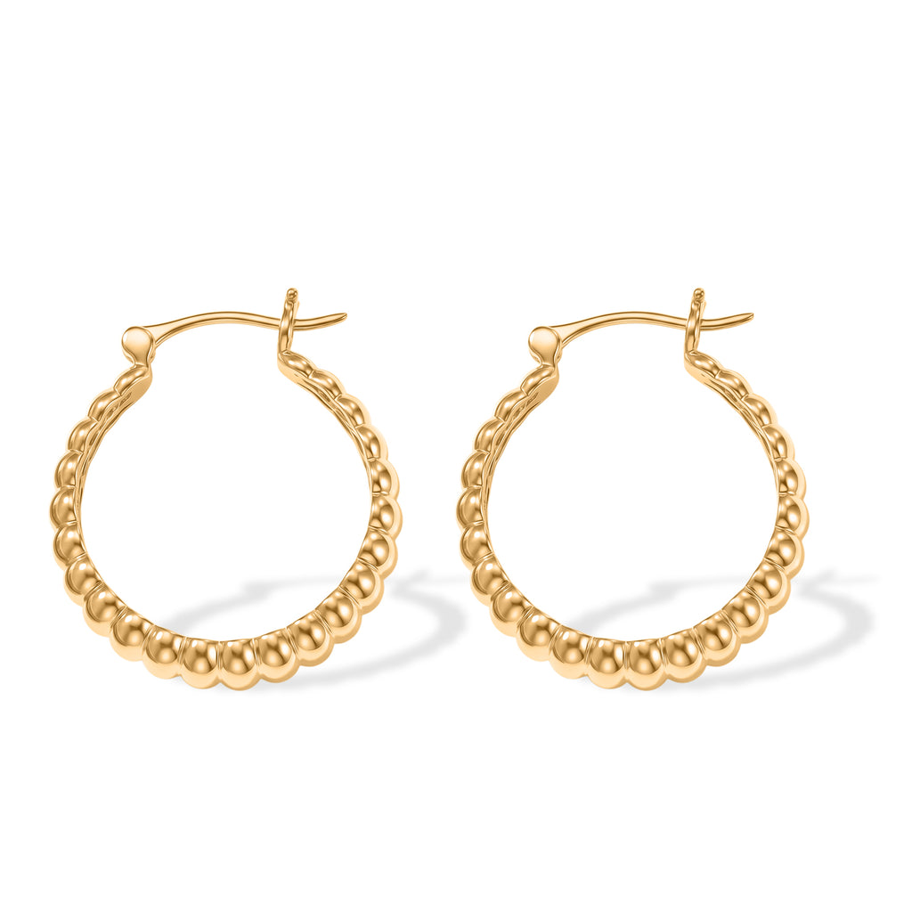 EverTrue Bronzella Collection - Full Hoop Earring with Clasp Back in 18K Gold Plating_8607586_3