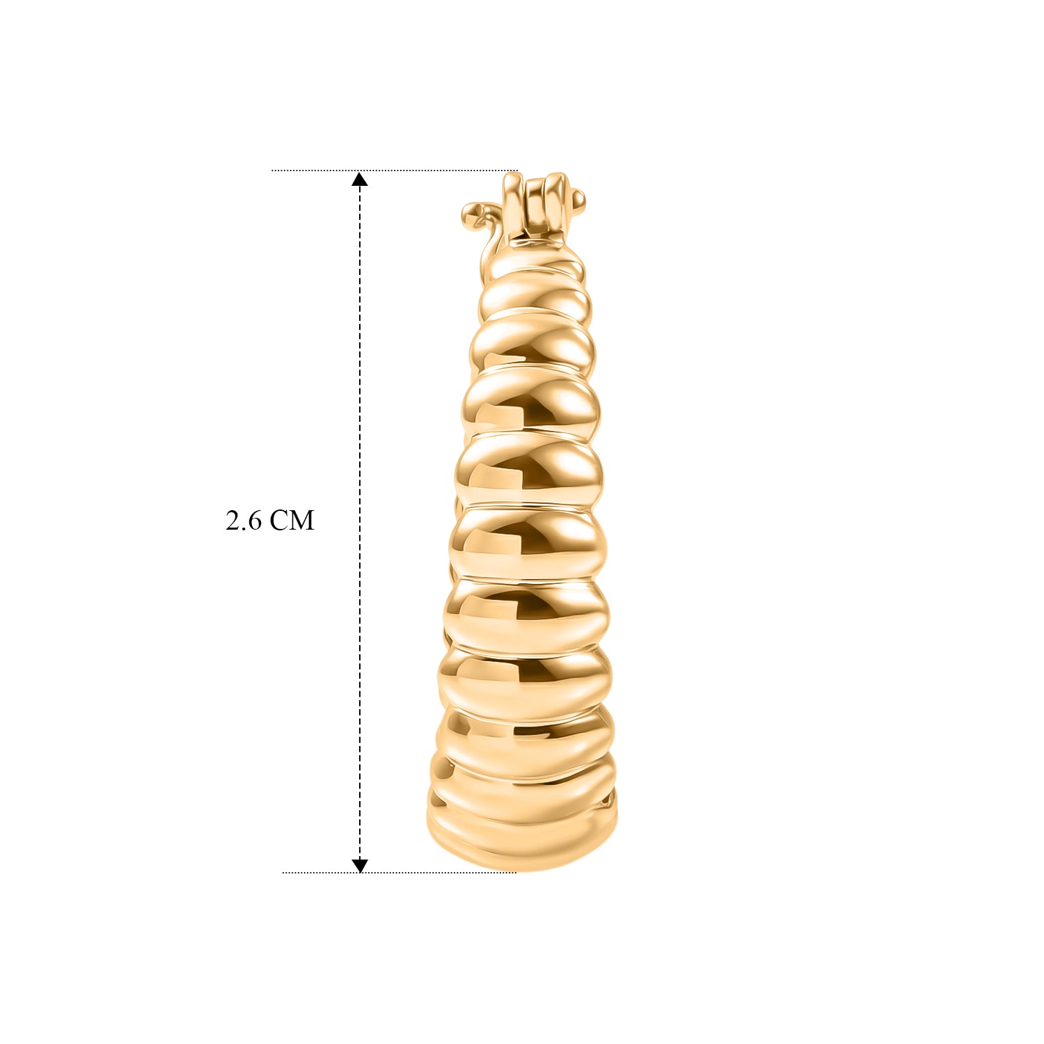 EverTrue Twisted Creole Hoops in Yellow Gold Plating 8607586 5