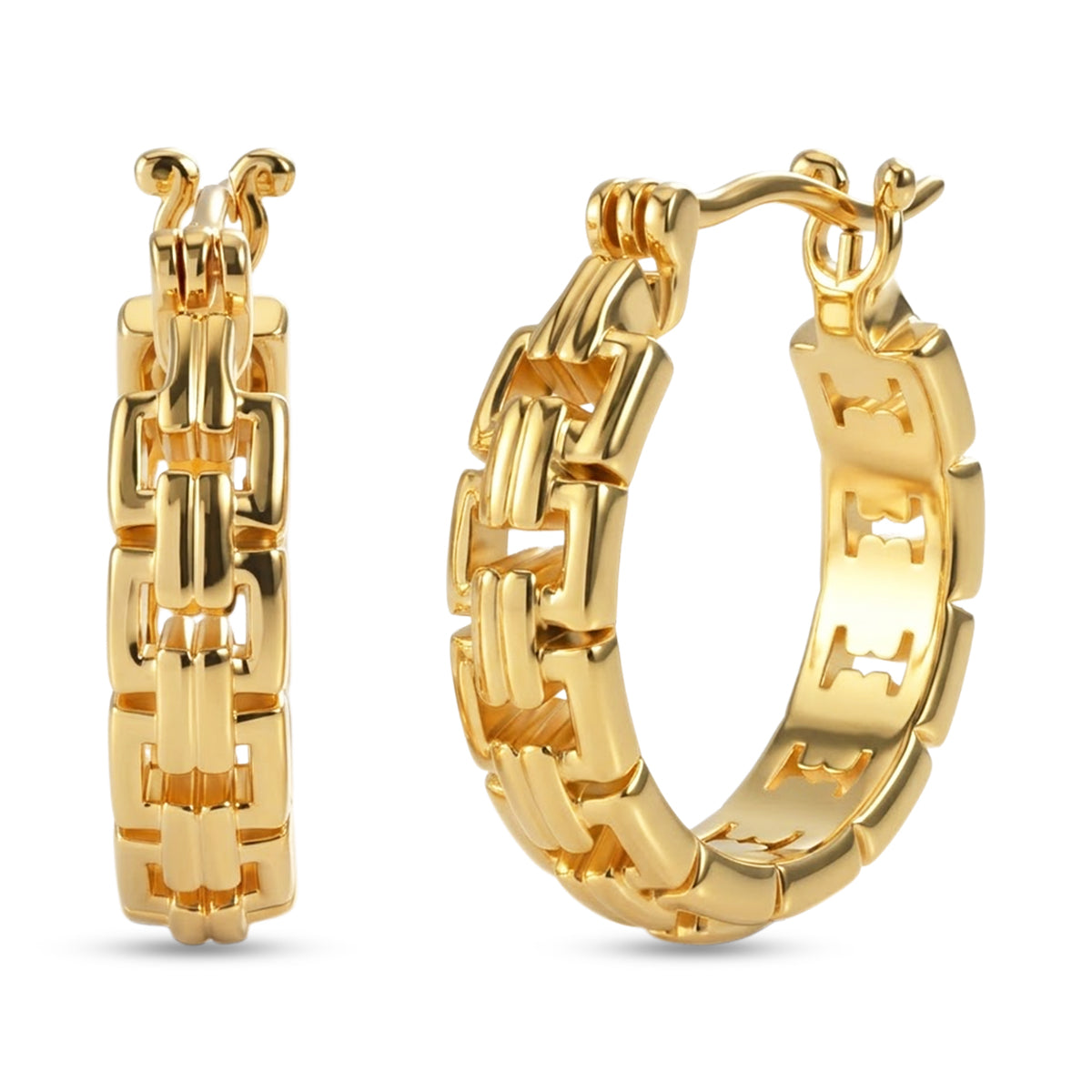 EverTrue Bronzella Collection - Full Hoop Earring with Clasp in 18K Gold Plating 8607587 0
