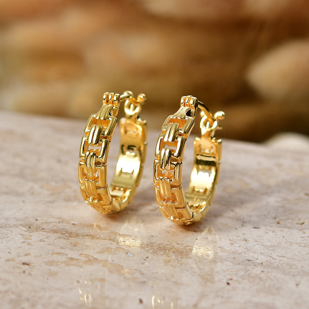 EverTrue Bronzella Collection - Full Hoop Earring with Clasp in 18K Gold Plating_8607587_2