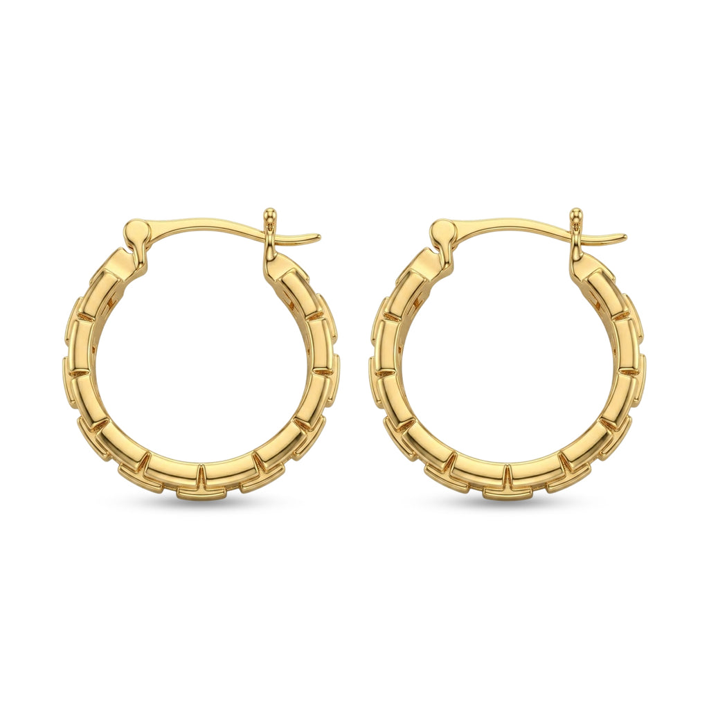 EverTrue Bronzella Collection - Full Hoop Earring with Clasp in 18K Gold Plating_8607587_4