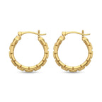 EverTrue Bronzella Collection - Full Hoop Earring with Clasp in 18K Gold Plating_8607587_4