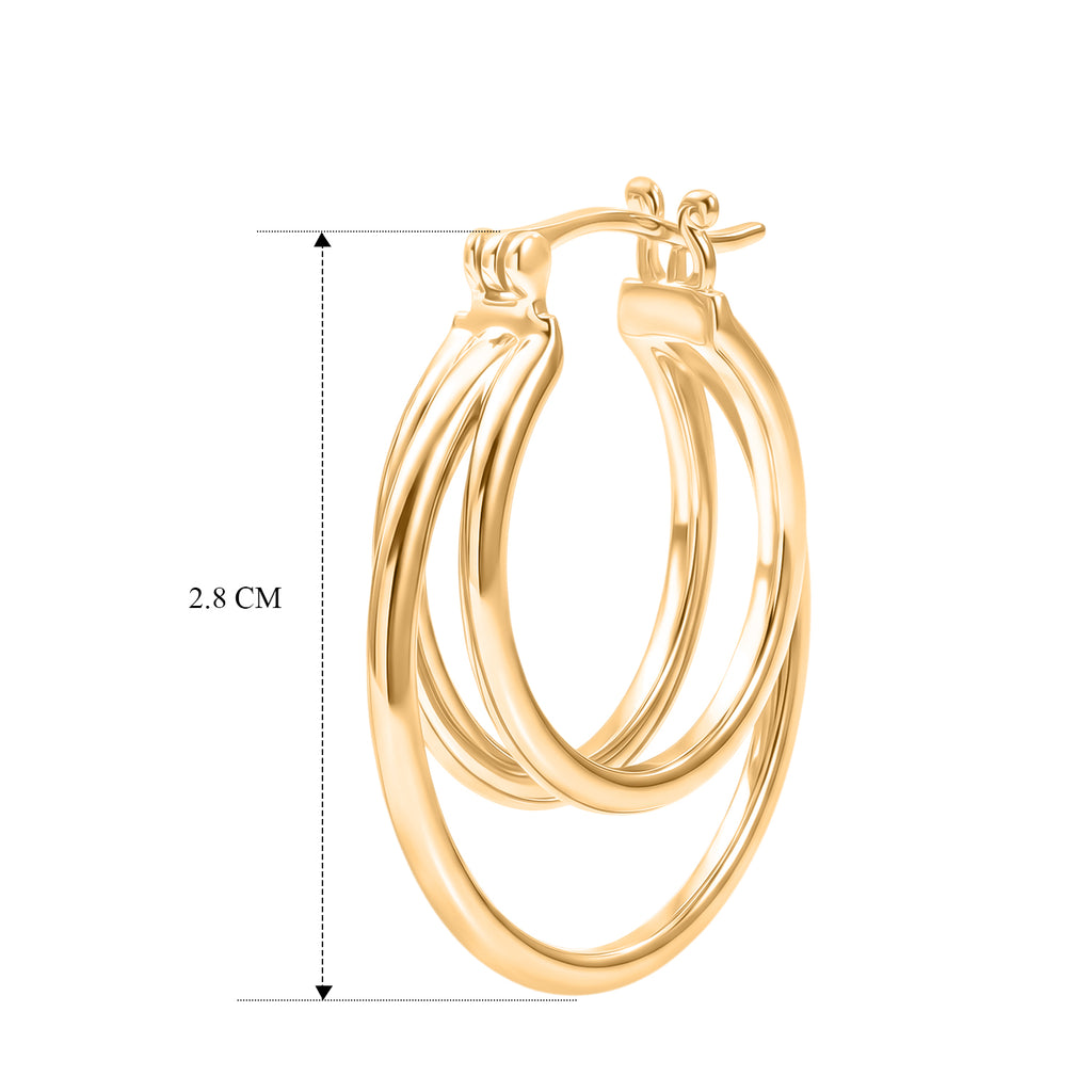 EverTrue Bronzella Collection - Earring with Clasp Back in 18K Gold Plating_8607588_4