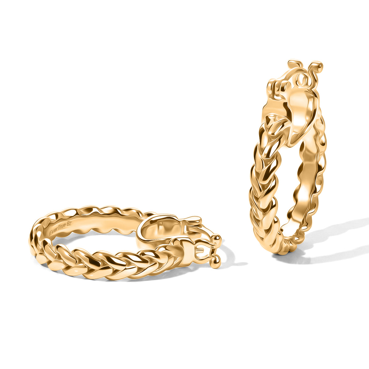 EverTrue Bronzella Collection - Full Hoop Earring with Clasp Back in 18K Gold Plating V32513696 0