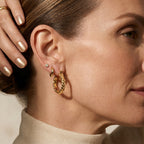 EverTrue Bronzella Collection - Full Hoop Earring with Clasp Back in 18K Gold Plating_8607599_2