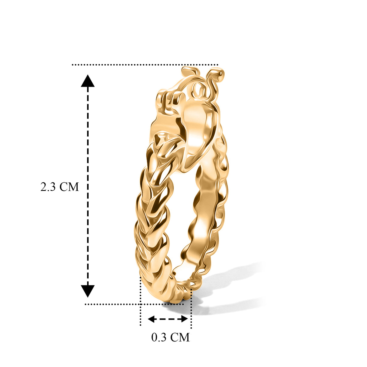 EverTrue Bronzella Collection - Full Hoop Earring with Clasp Back in 18K Gold Plating V32513696 5