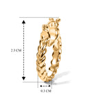 EverTrue Bronzella Collection - Full Hoop Earring with Clasp Back in 18K Gold Plating_8607599_4