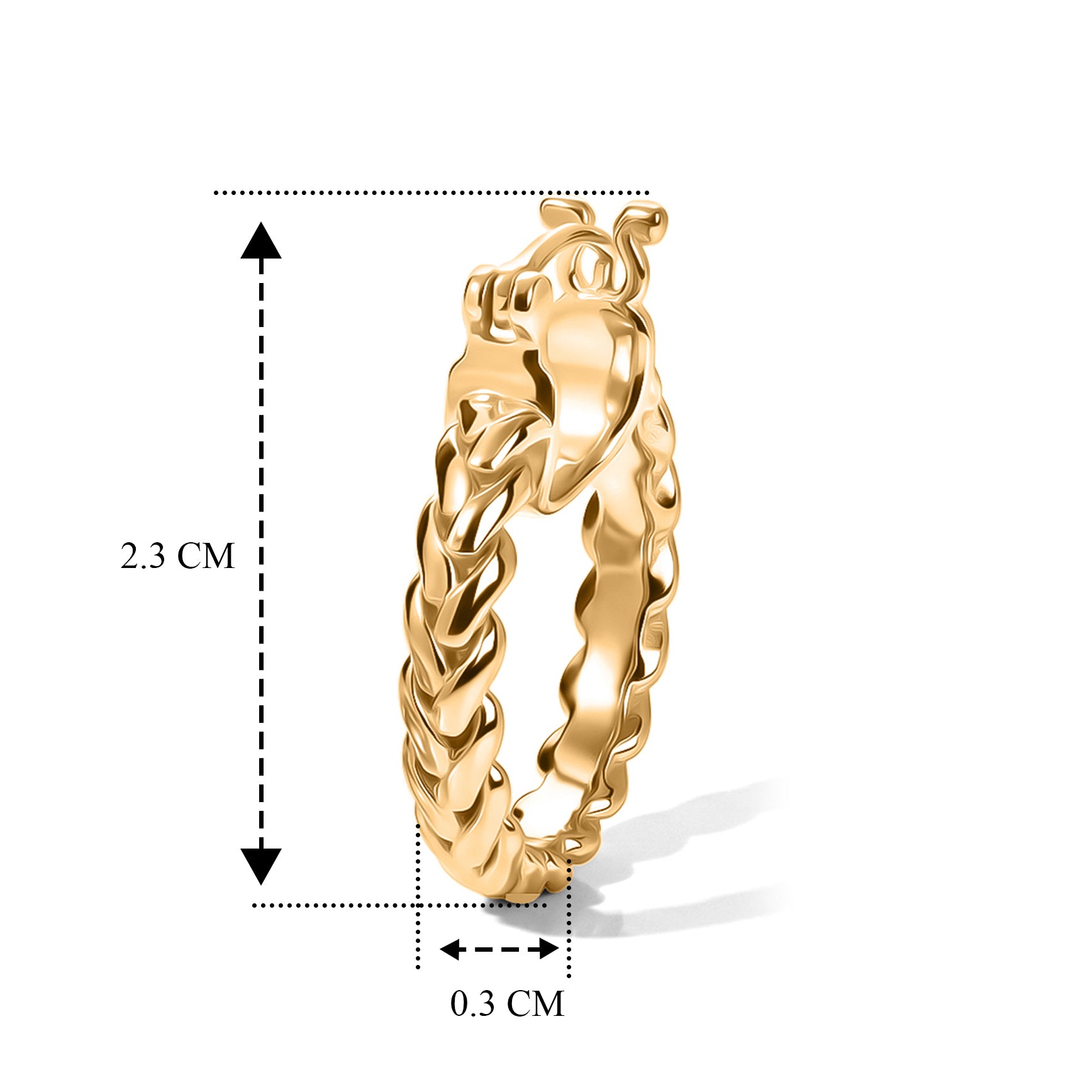 EverTrue Bronzella Collection - Full Hoop Earring with Clasp Back in 18K Gold Plating V32513696 5