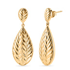 EverTrue Bronzella Collection - Filigree Leaf Drop Earring with Push Post in 18K Gold Plating_8607600