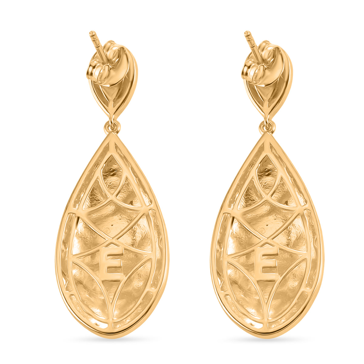 EverTrue Bronzella Collection - Filigree Leaf Drop Earring with Push Post in 18K Gold Plating 8607600 5