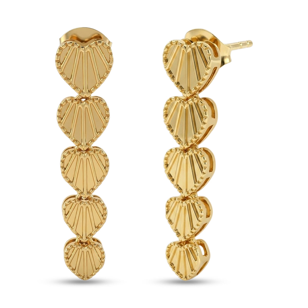 EverTrue Bronzella Collection - Heart Drop Earring with Push Post in 18K Gold Plating 8607601 0