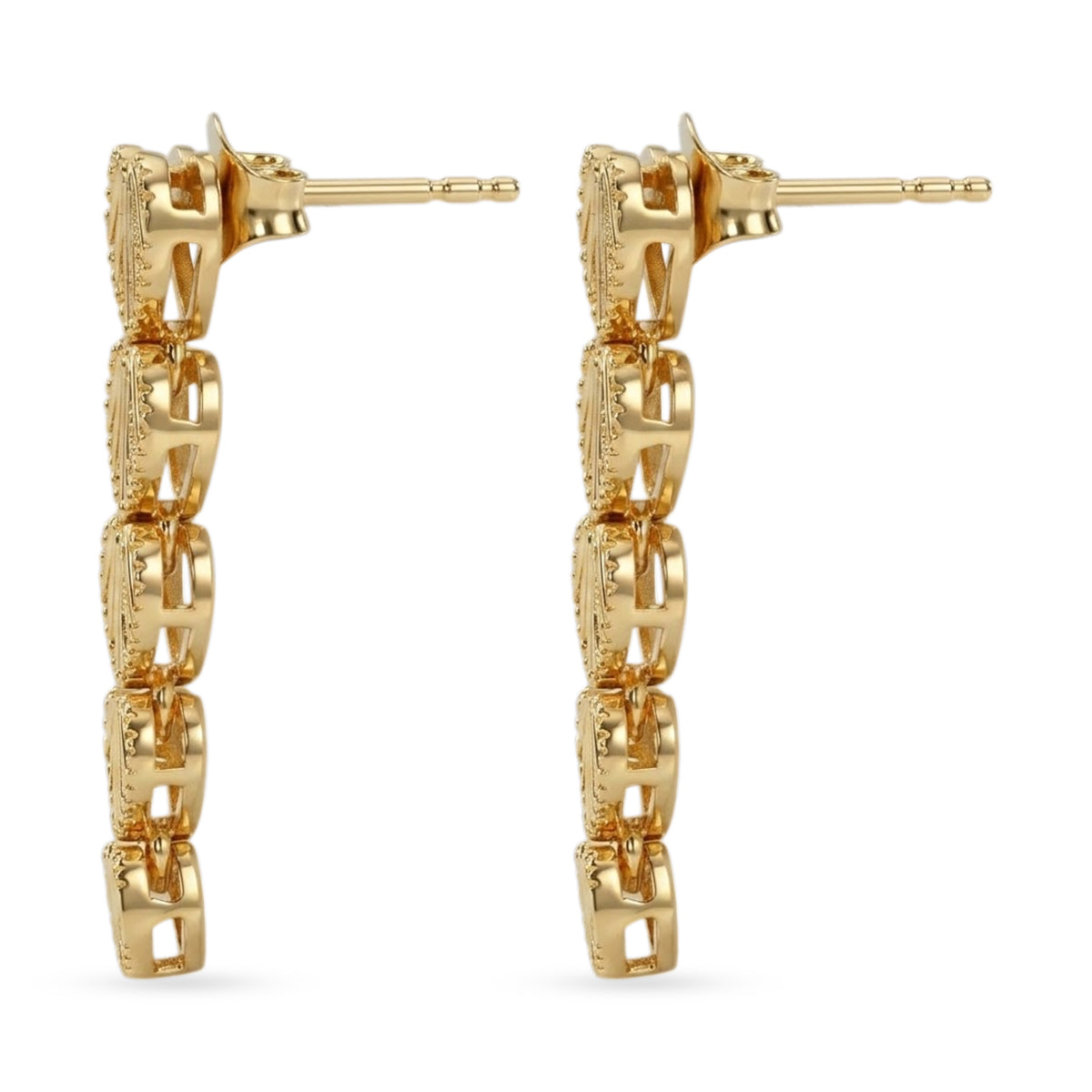EverTrue Bronzella Collection - Heart Drop Earring with Push Post in 18K Gold Plating 8607601 4