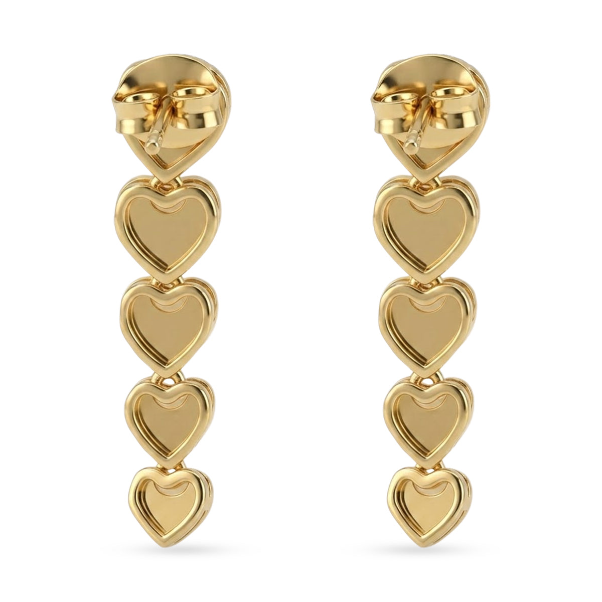 EverTrue Bronzella Collection - Heart Drop Earring with Push Post in 18K Gold Plating 8607601 5