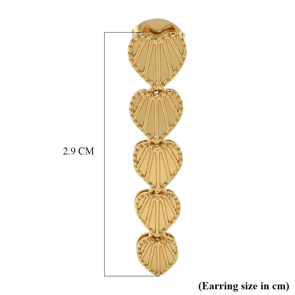 EverTrue Bronzella Collection - Heart Drop Earring with Push Post in 18K Gold Plating 8607601 6