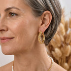 EverTrue Bronzella Collection - Full Hoop Earring with Clasp Back in 18K Gold Plating_8607602_1