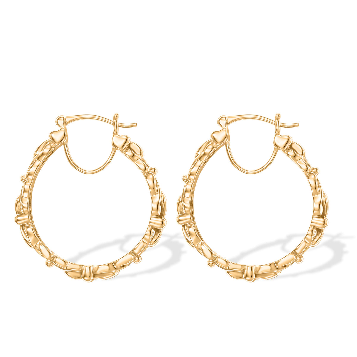 EverTrue Bronzella Collection - Full Hoop Earring with Clasp Back in 18K Gold Plating V32516661 4