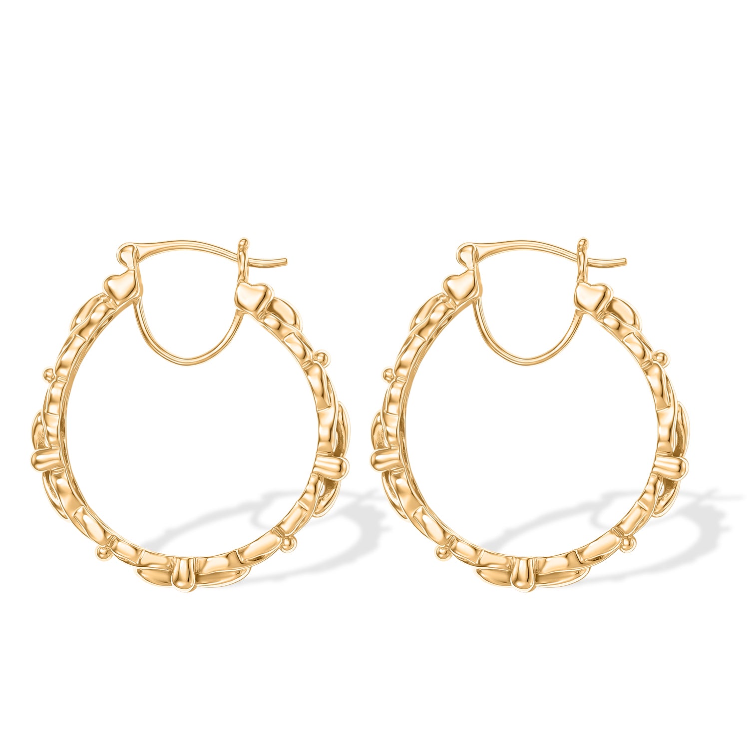 EverTrue Bronzella Collection - Full Hoop Earring with Clasp Back in 18K Gold Plating V32516661 4