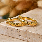 EverTrue Bronzella Collection - Full Hoop Earring with Clasp in 18K Gold Plating_8607603_2