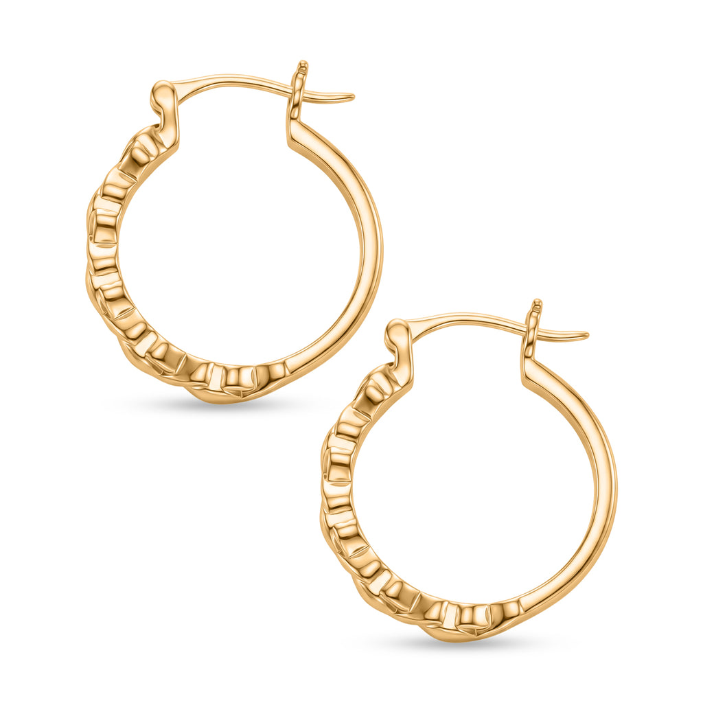 EverTrue Bronzella Collection - Full Hoop Earring with Clasp in 18K Gold Plating_8607603_3