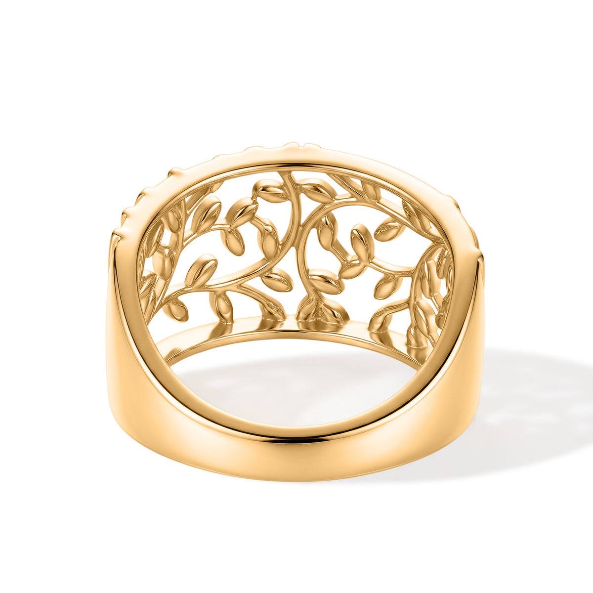 EverTrue Bronzella Collection - Leaf Vine Filigree Ring in 18K Gold Plating V32514872 5