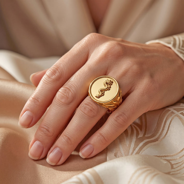 EverTrue Bronzella Collection - Dragon Ring in Yellow Gold Tone 8607775 2