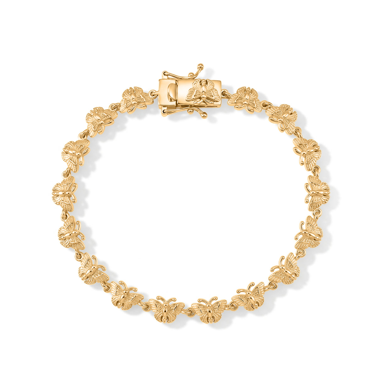 EverTrue Bronzella Collection - Butterfly Bracelet (Size - 7.5) with GB Lock Box in 18K Gold Plating V32490348 0