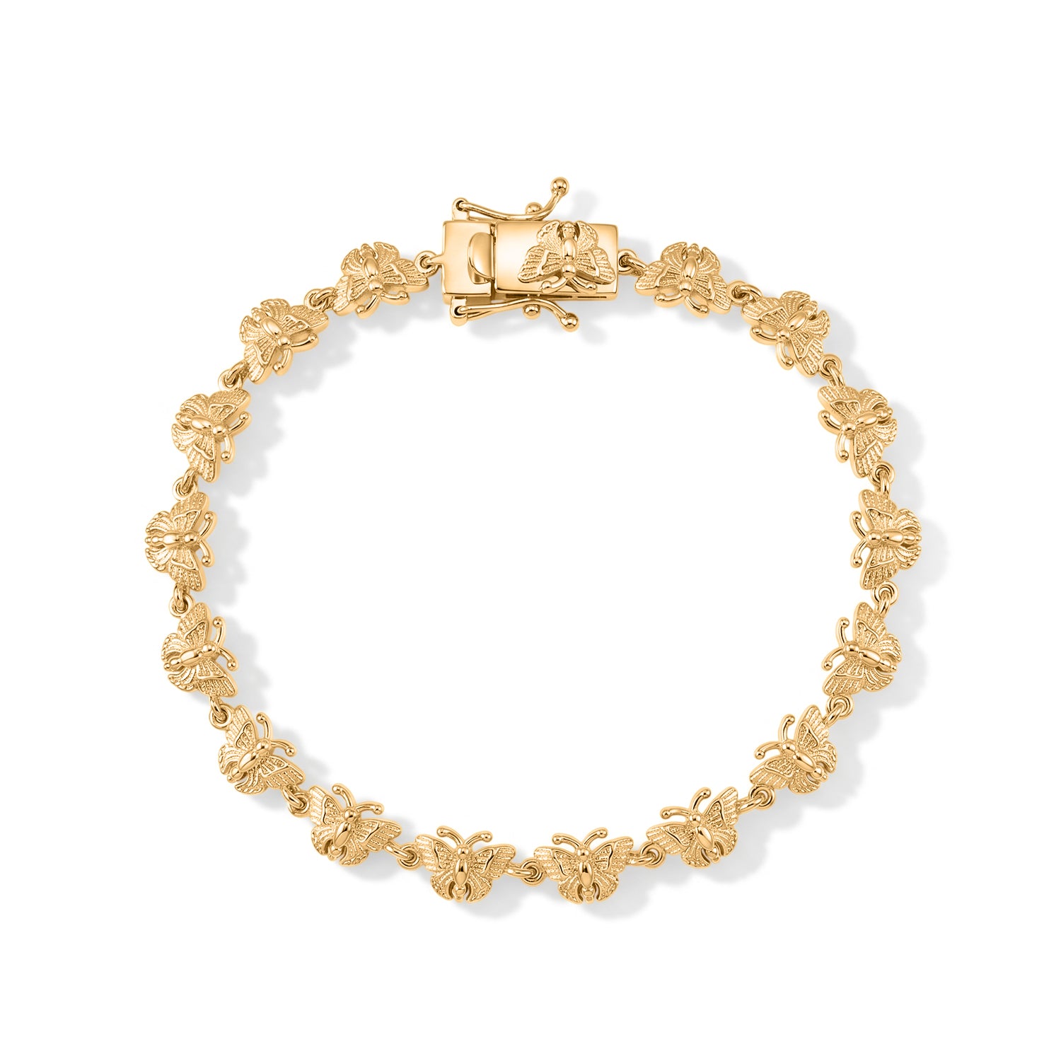 EverTrue Bronzella Collection - Butterfly Bracelet (Size - 7.5) with GB Lock Box in 18K Gold Plating V32490348 0