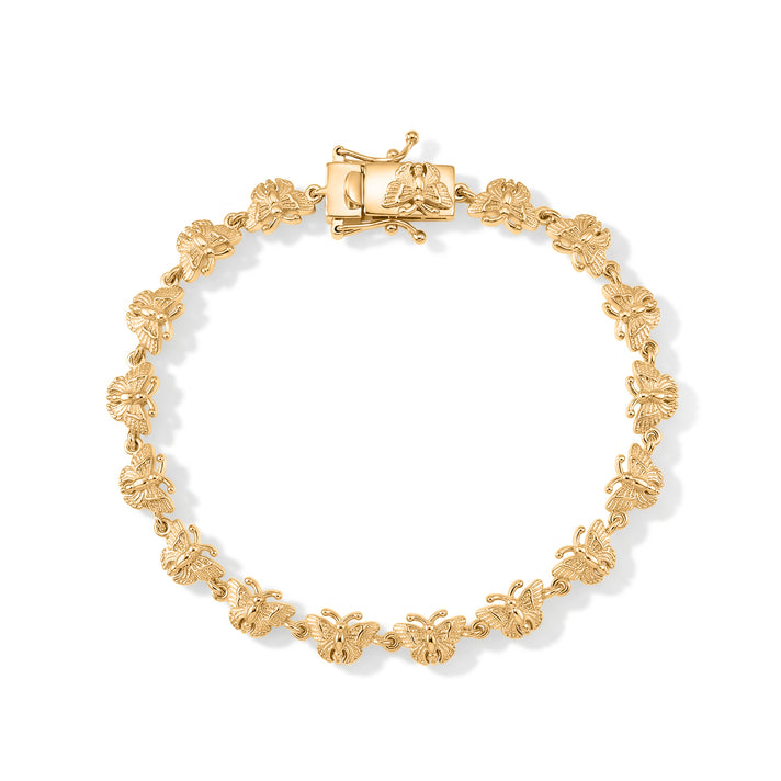 EverTrue Bronzella Collection - Butterfly Bracelet (Size - 7.5) with GB Lock Box in Yellow Gold Tone 8607790 1