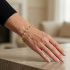 EverTrue Bronzella Collection - Butterfly Bracelet (Size - 7.5) with GB Lock Box in Yellow Gold Tone_8607790_1